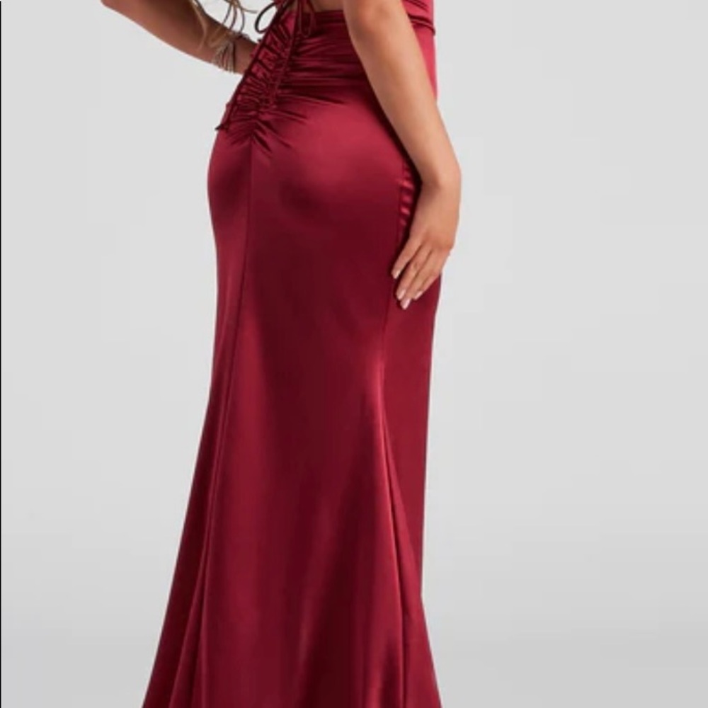 Red long dress